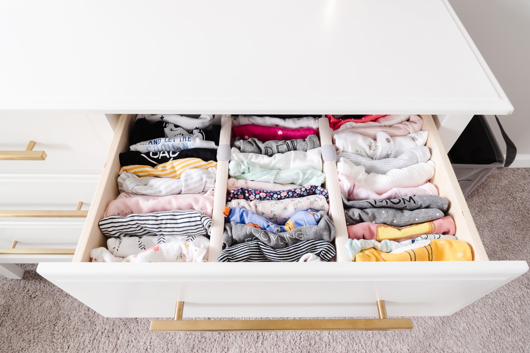 How To Organize Baby Clothes In Dresser