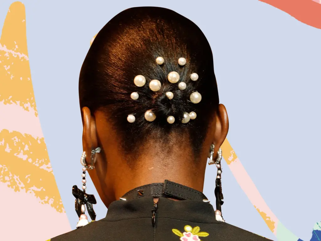 How To Stick Pearls On Hair